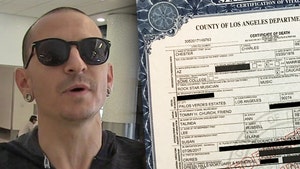 Chester Bennington's Death Certificate, Suicide by Hanging with a Belt
