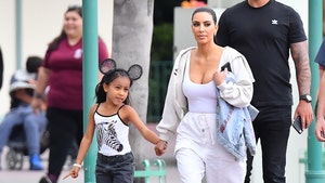 Kim Kardashian Takes North West to Disneyland For Friend's Birthday