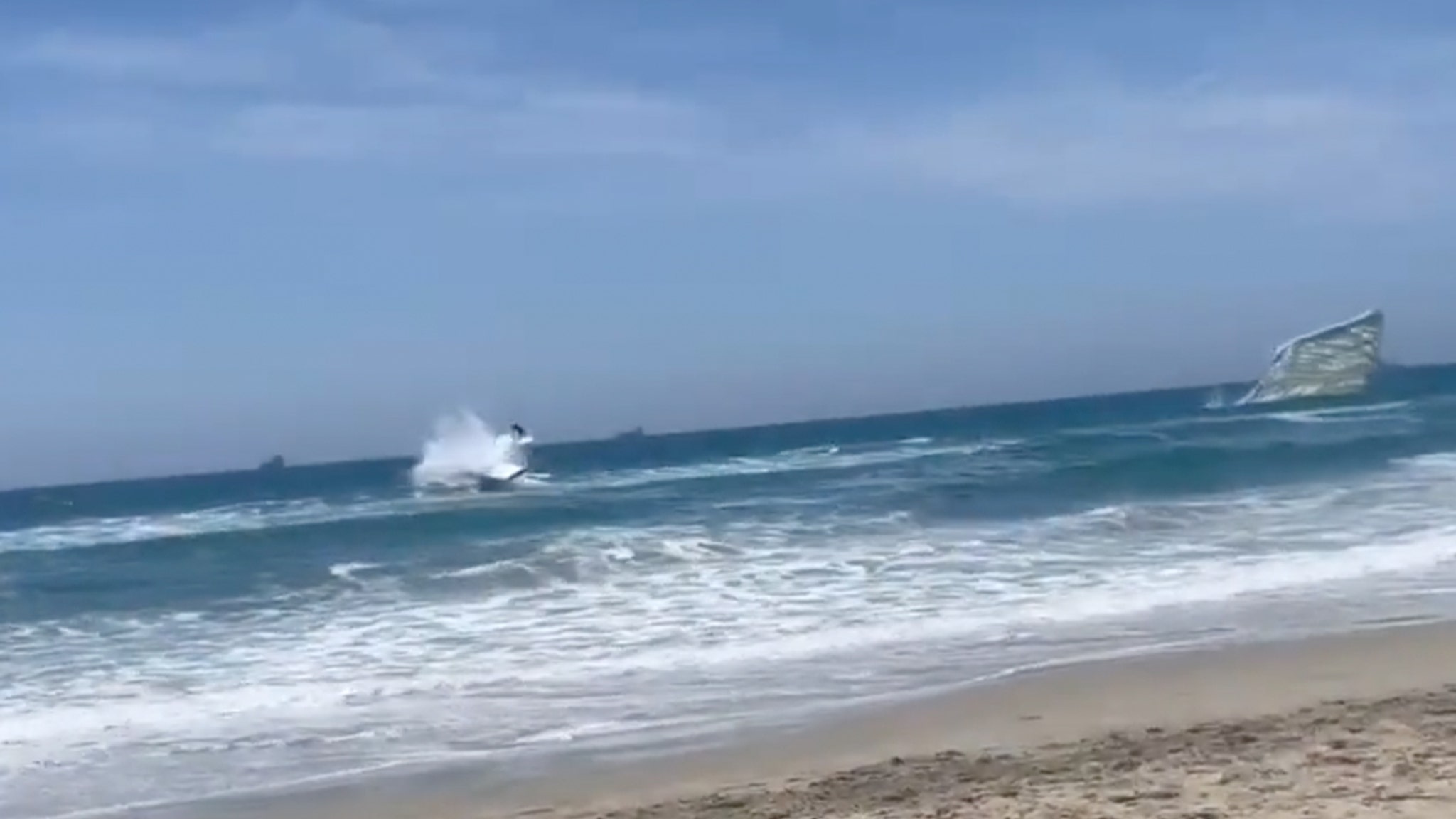 Plane Crashes into Pacific Ocean, Right Off Huntington Beach