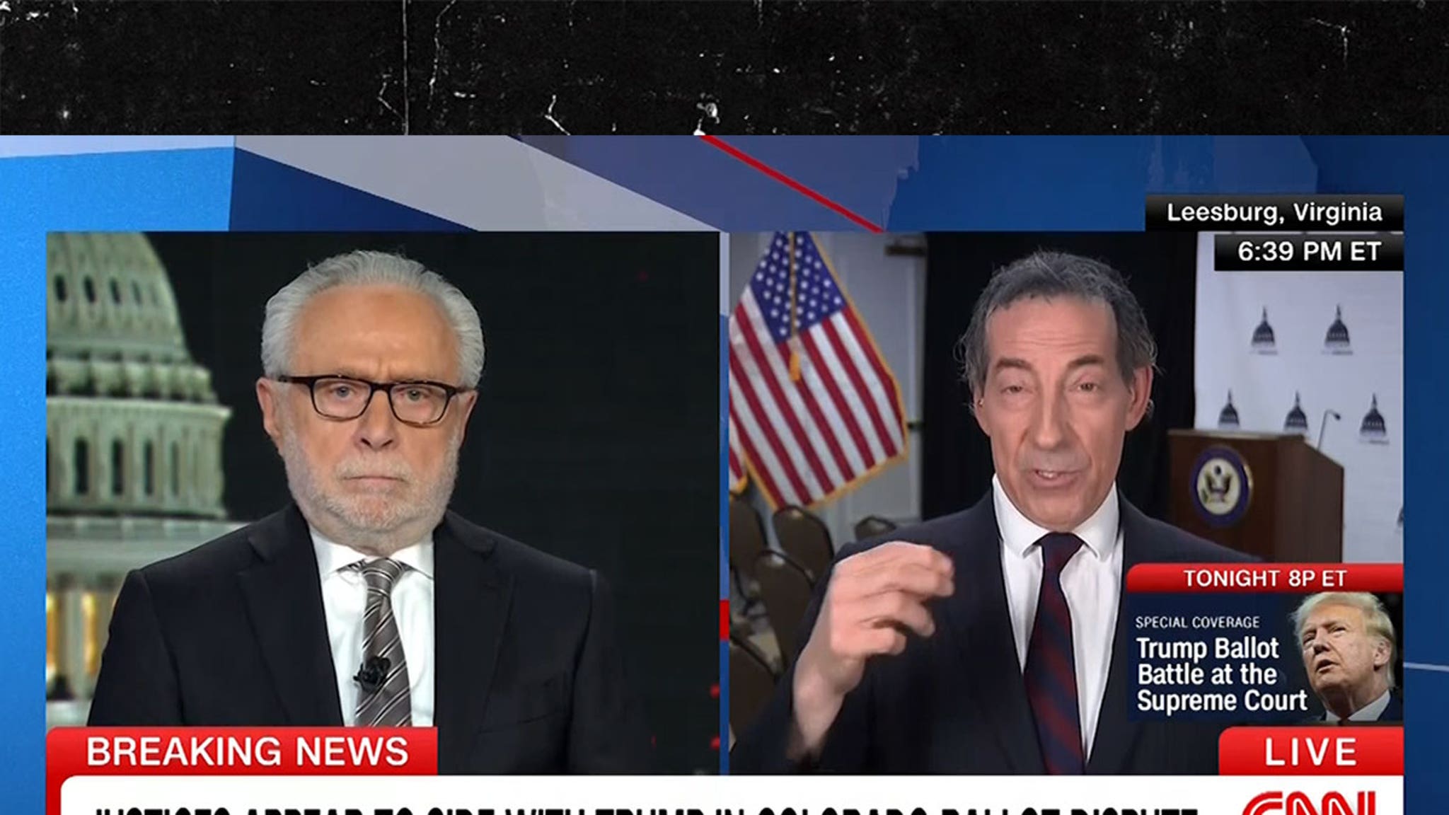 Wolf Blitzer de CNN parece vomitar al aire durante una entrevista con Trump