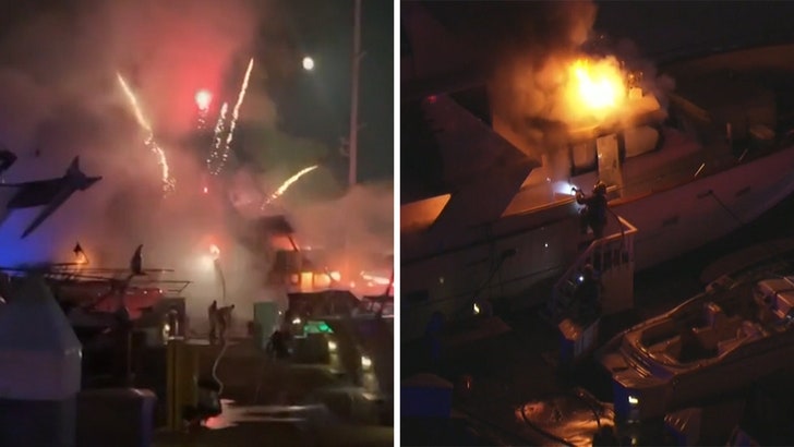 California Yacht Sinks After Fireworks Explode, Blaze Breaks Out on Video