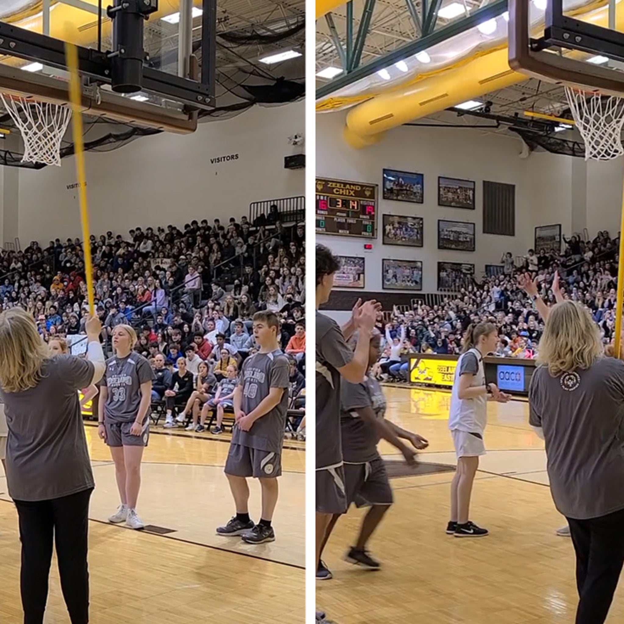 Blind H S Basketball Player Scores During Game Amazing Video