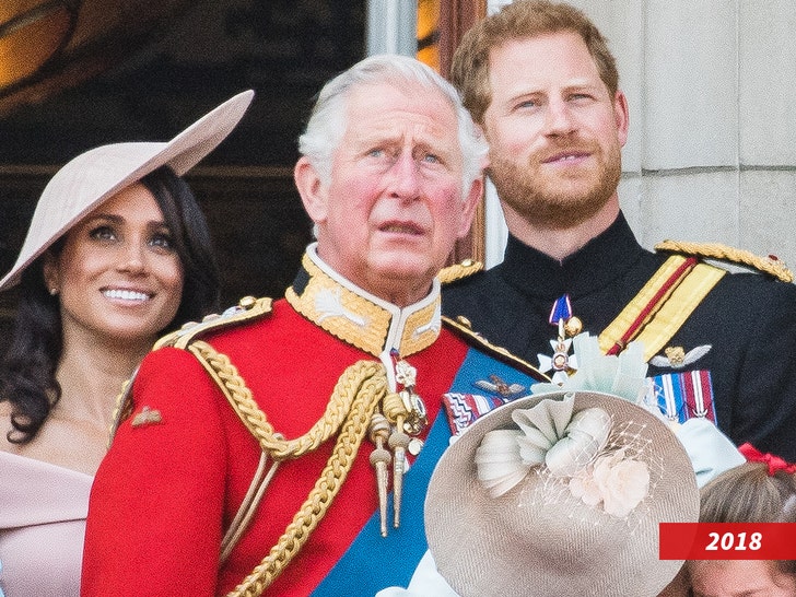 le prince Harry, Meghan Markles et le roi Charles