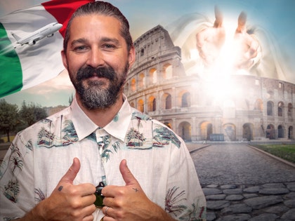 Shia LaBeouf travleing to italy getty 1