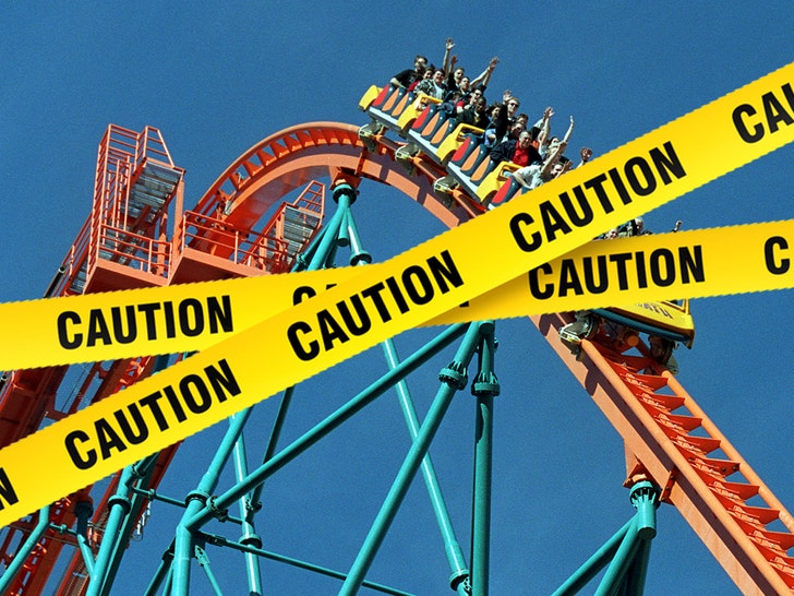 Goliath at six flags caution tape getty