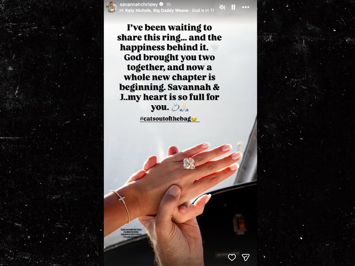 Savannah Faith Chrisley ring instagram