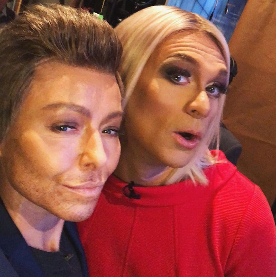 Ryan Seacrest and Kelly Ripa as each other