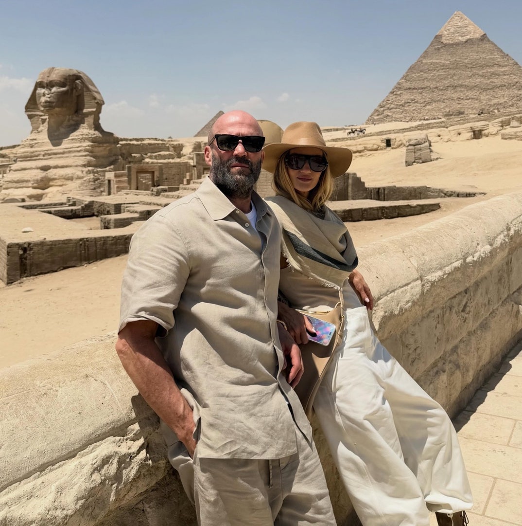 Jason Stathum and Rosie Huntington-Whiteley