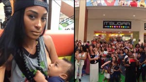 Miami Dolphins GF Ashley Nicole -- Breast-feeding Rebellion in Mall