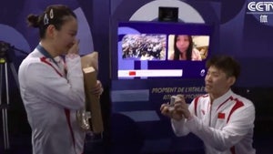 Olympic Medalist Proposes to Teammate On Live TV