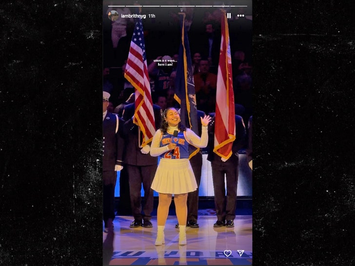 new york knicks anthem singer insta 1