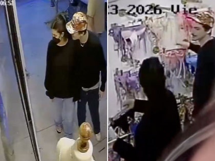 Kylie Jenner and Timothee Chalamet looking at lingerie