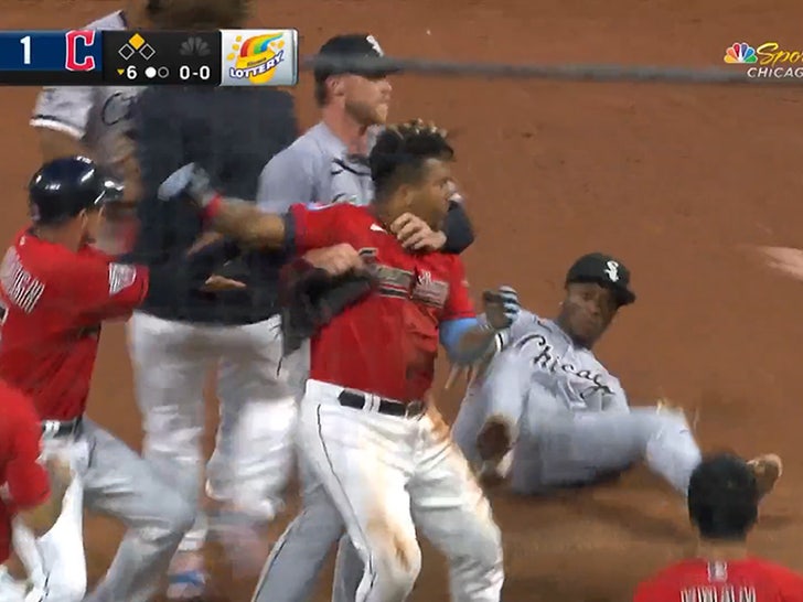 MASSIVE brawl in the White Sox-Indians game (just kidding, they