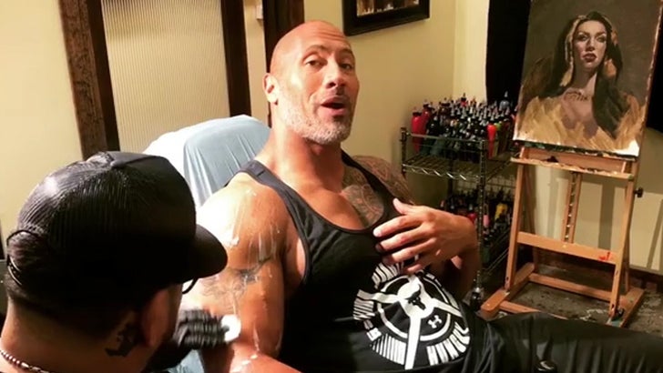 The Rock debuts massive new ink, covers iconic Brahma Bull tattoo -  9Celebrity