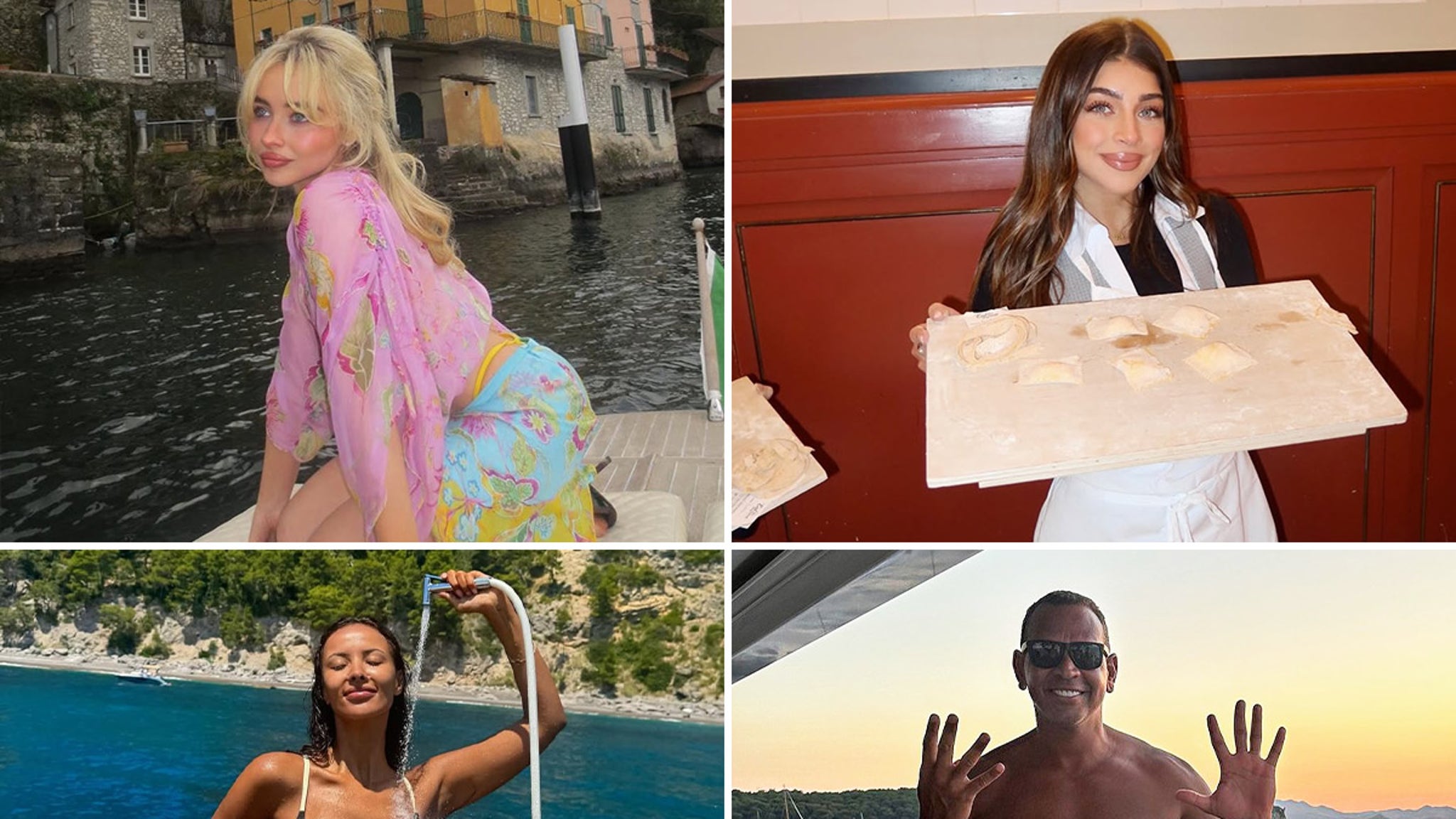 Celebs Vacationing in Italy