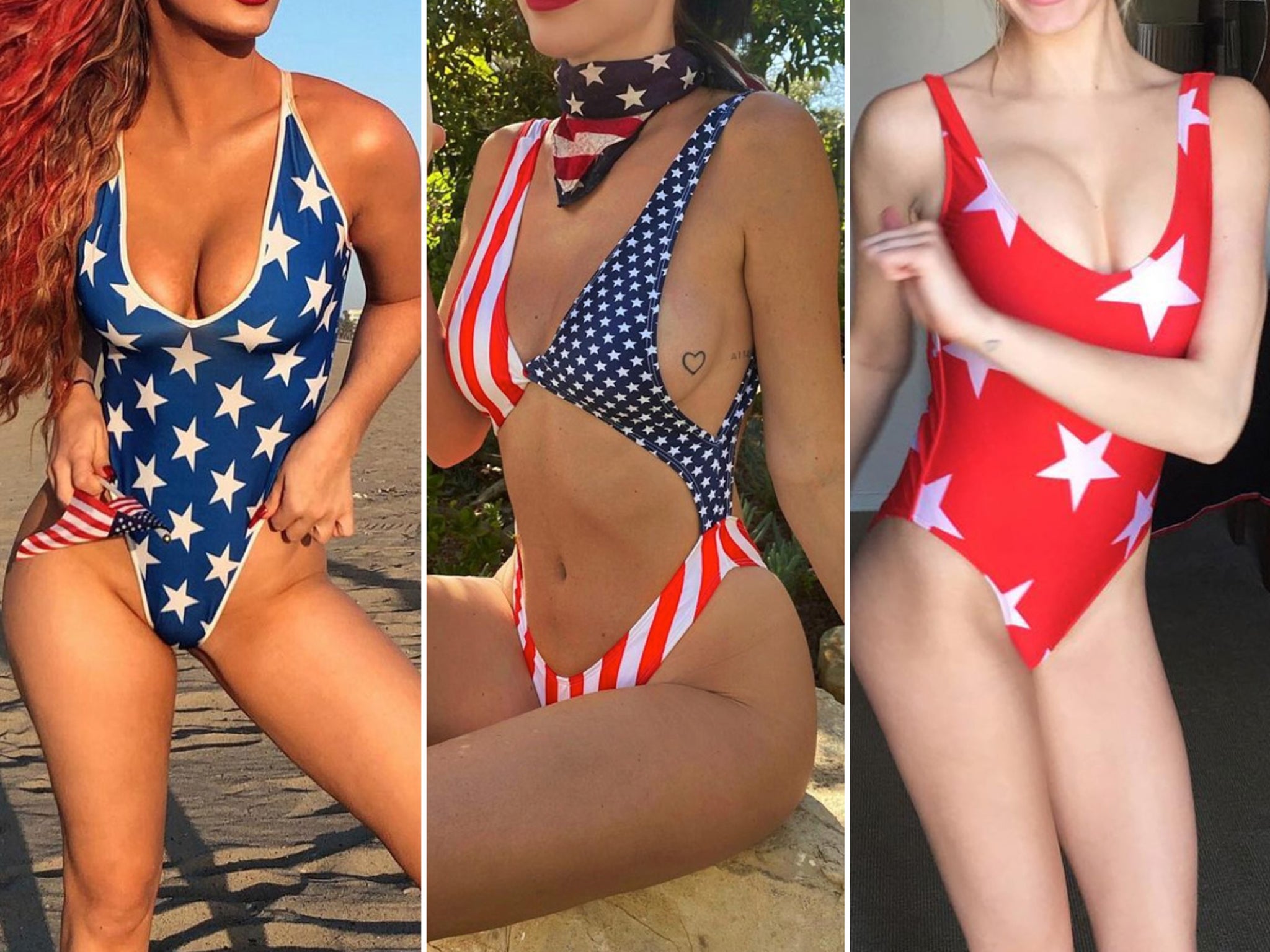 Sexy american deals flag swimsuit