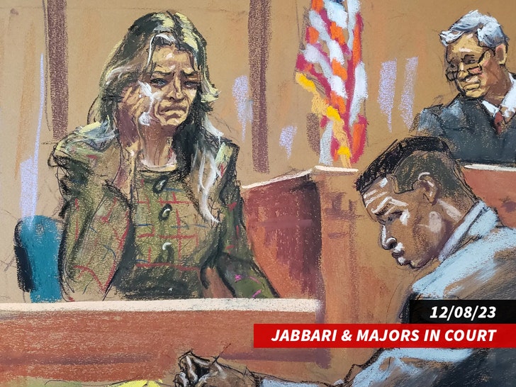 Grace Jabbari Jonathan Majors en la corte