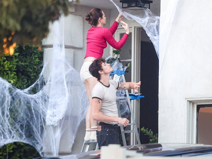 Shawn Mendes Gets Into the Halloween Spirit, Hangs Decorations at L.A. Home