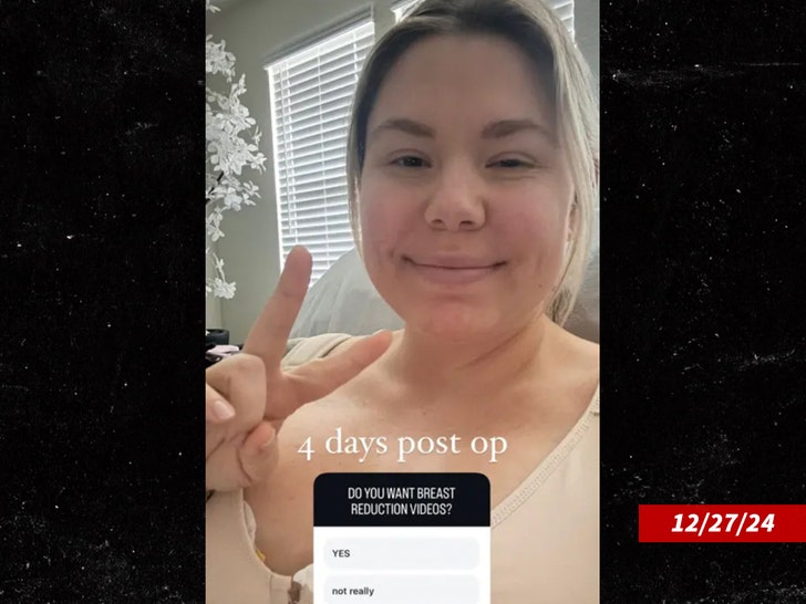 Pós-operatório de cirurgia de redução de mama Kailyn Lowry