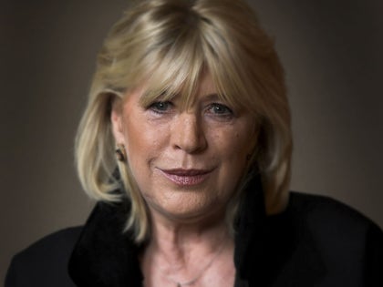 Marianne Faithfull Smiling In A Black Shirt