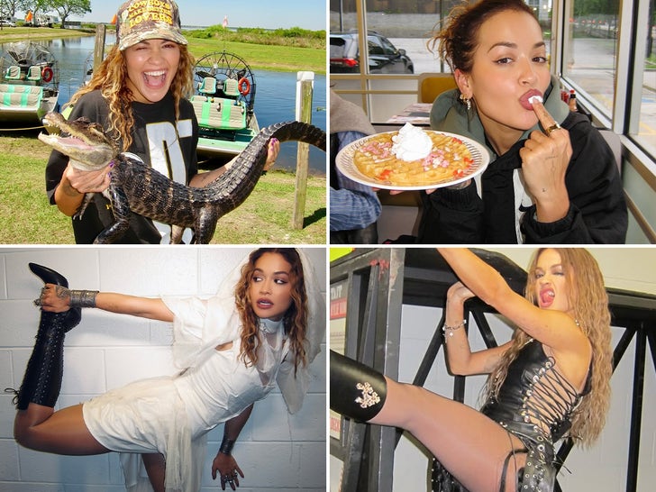 Rita Ora's Behind The Scenes Pics While Touring With Kylie Minogue