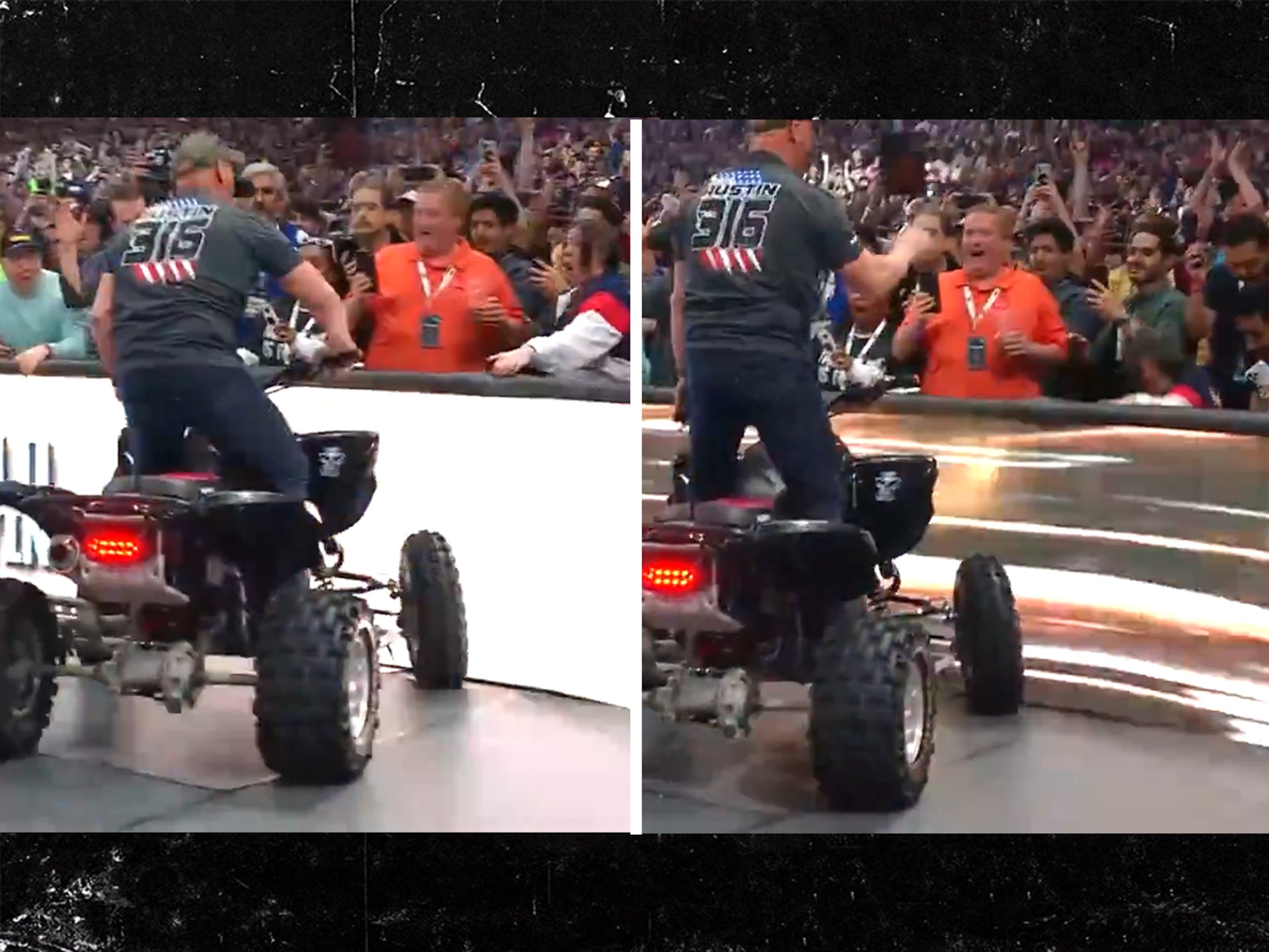 Stone Cold' Steve Austin Crashes ATV Into Barricade During