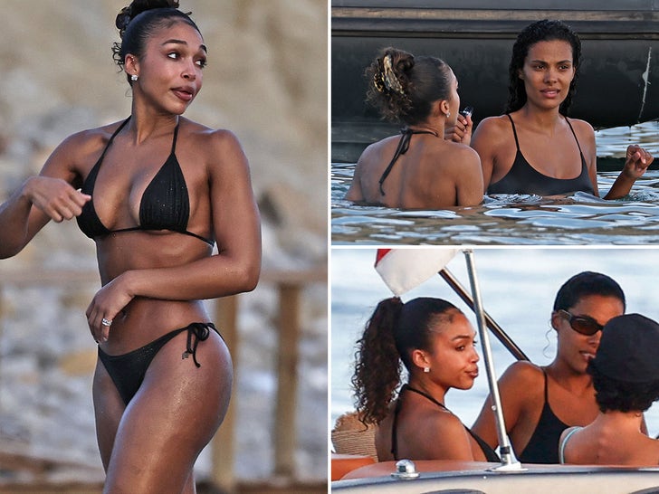 Lori Harvey And Tina Kunakey Take A Dip In Ibiza
