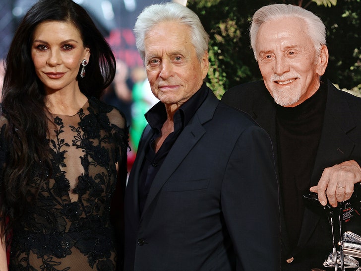michael douglas catherine zeta jones kirk douglas getty main