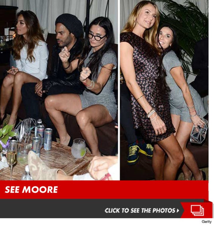 Demi Moore -- Partying with Kravitz & Keibler