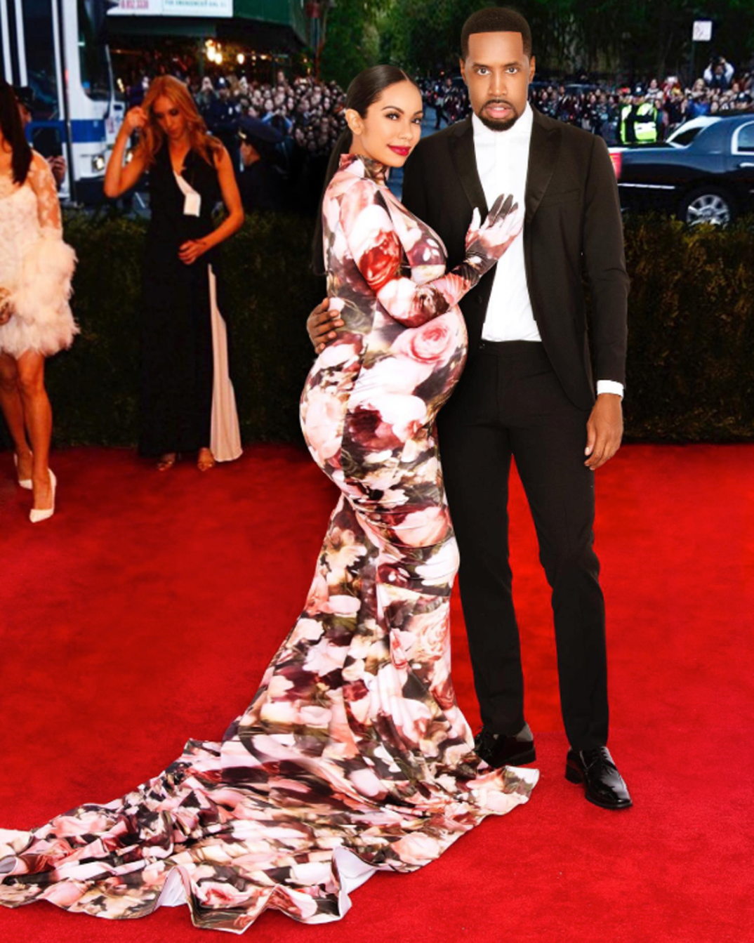 Safaree Samuels and Erica Mena as Kim Kardashian and Kanye West