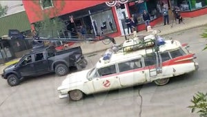 'Ghostbusters' Car Burns Rubber Filming on Streets of Canada