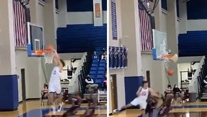 H.S. Hoops Star Shatters Backboard With Vicious Dunk, Gets Love From Ref!