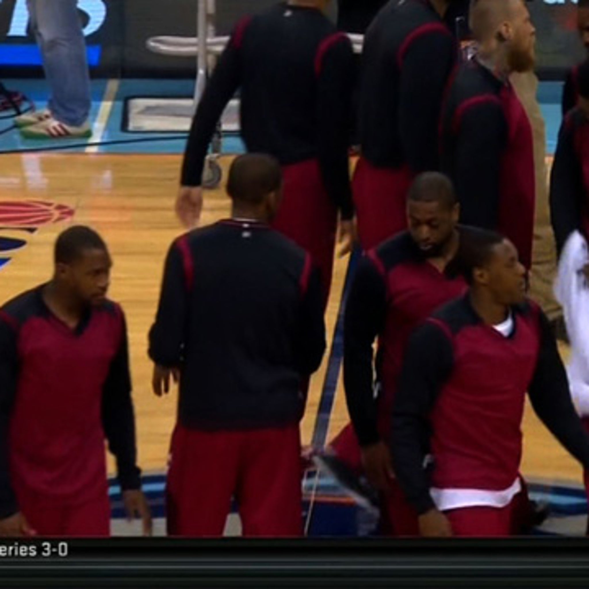 Miami Heat wear shirts inside out to support LA Clippers