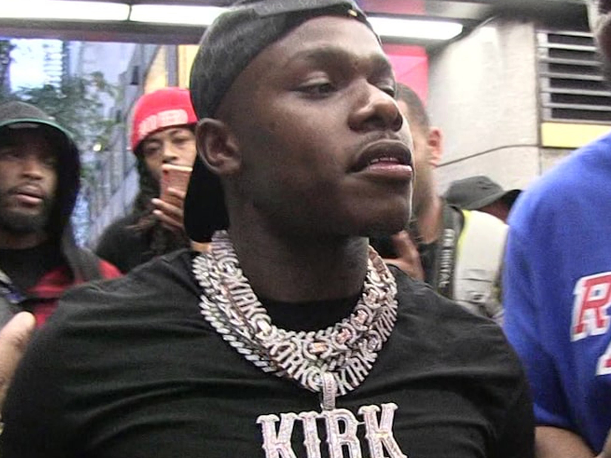 Rapper DaBaby repping Minnesota Vikings QB Kirk Cousins with a