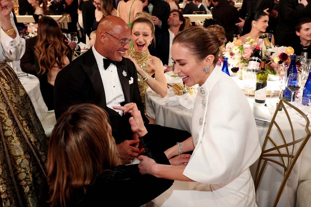 dwayne johnson emily blunt GettyImages-2255313058