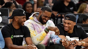 LeBron, Russell Westbrook and Chris Paul Take In WNBA Game Pre-Trade