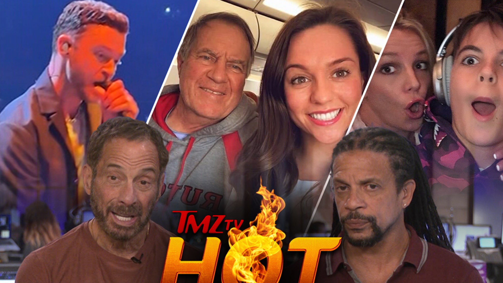 TMZ TV Hot Takes: Jessica Biel Supports Justin, Britney Spears, Bill Belichick