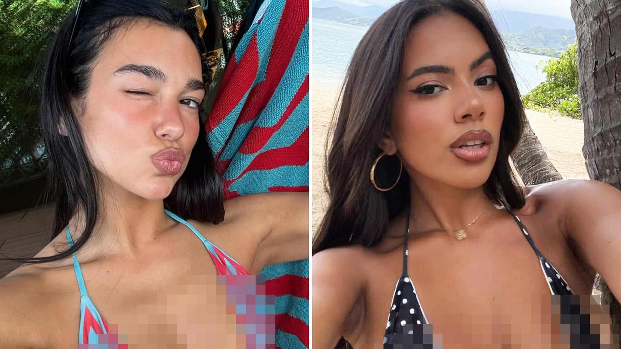 Dua Lipa vs. Adelaine Morin Who'd You Rather?! (Teeny Tiny Bikinis Edition)