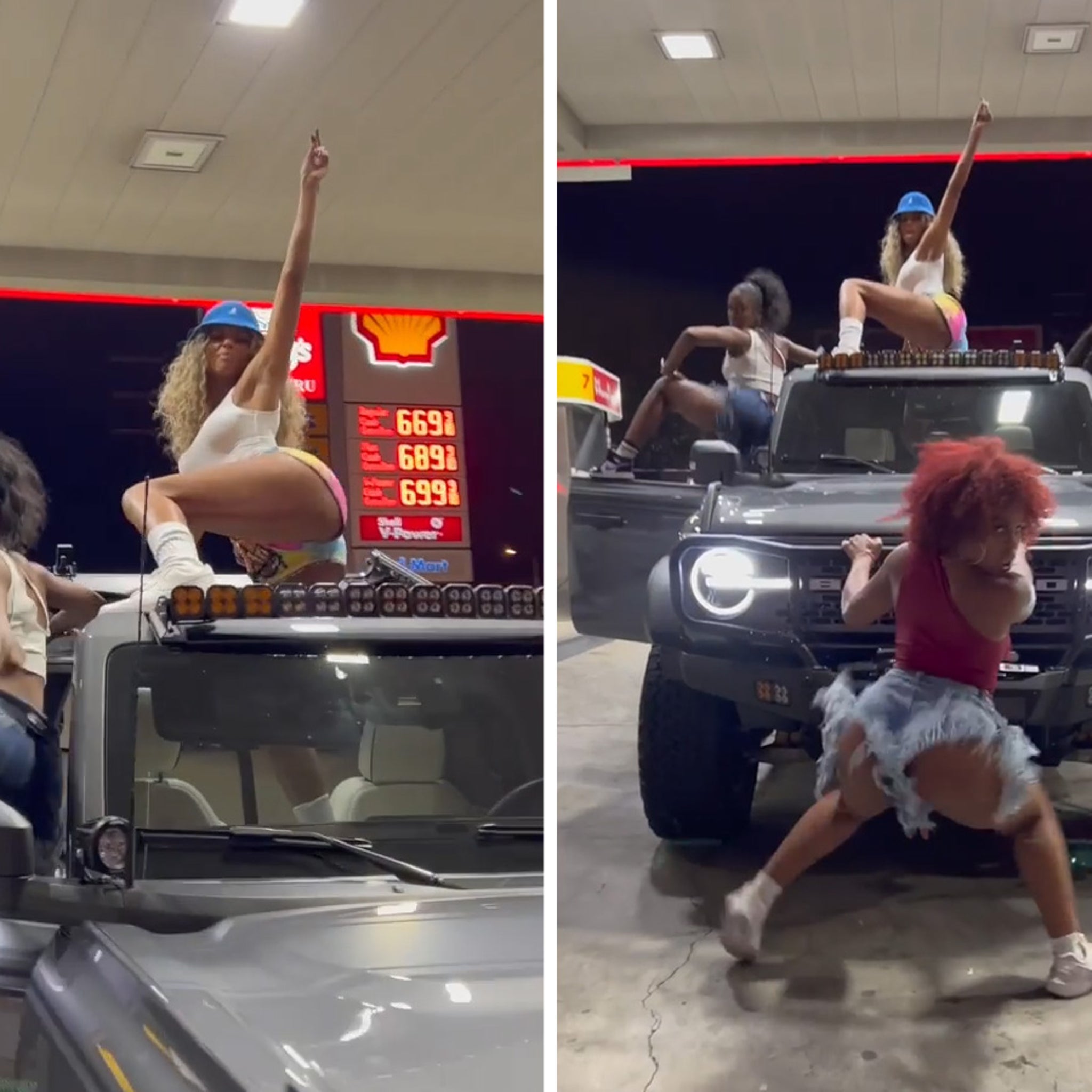 Ciara Shows Off Her Moves on Her Ford Bronco at a Gas Station