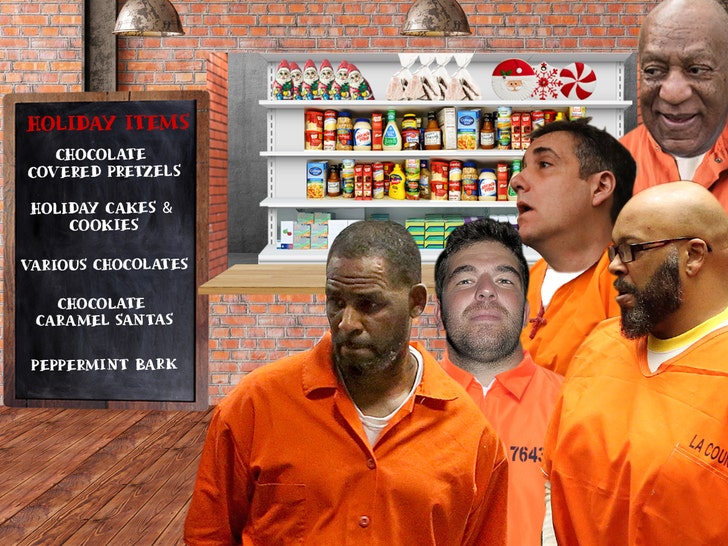 Celeb Prisoners Fattening Up At Commissary With Christmas Treats