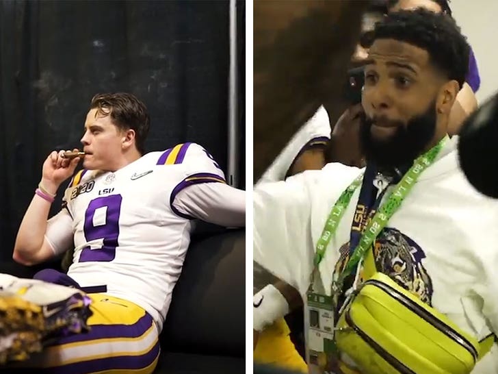 Joe Burrow Smokes Cigar After Lsu Win Odell Beckham Rages In Locker Room 