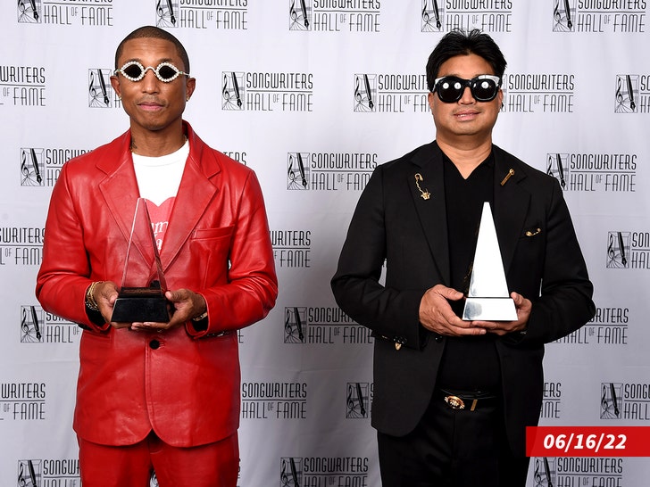 Pharrell and Chad at the Songwriters' HOF