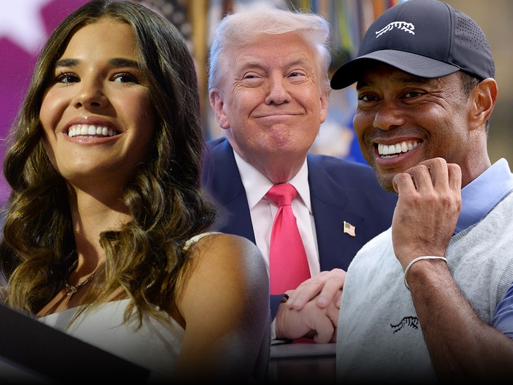 kai trump donald trump tiger woods getty 1