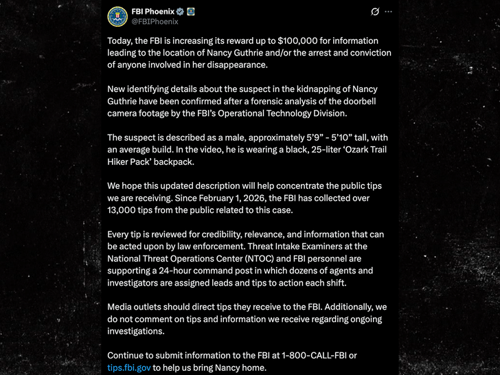 Nancy Guthrie FBI sub x