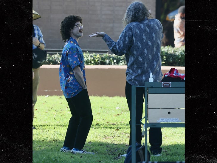 Daniel Radcliffe Hanging With Weird Al Yankovic on Set of New Biopic
