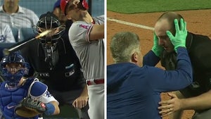 MLB Ump Struck In Face By Mike Trout's Shattered Bat, Leaves Game Bloodied