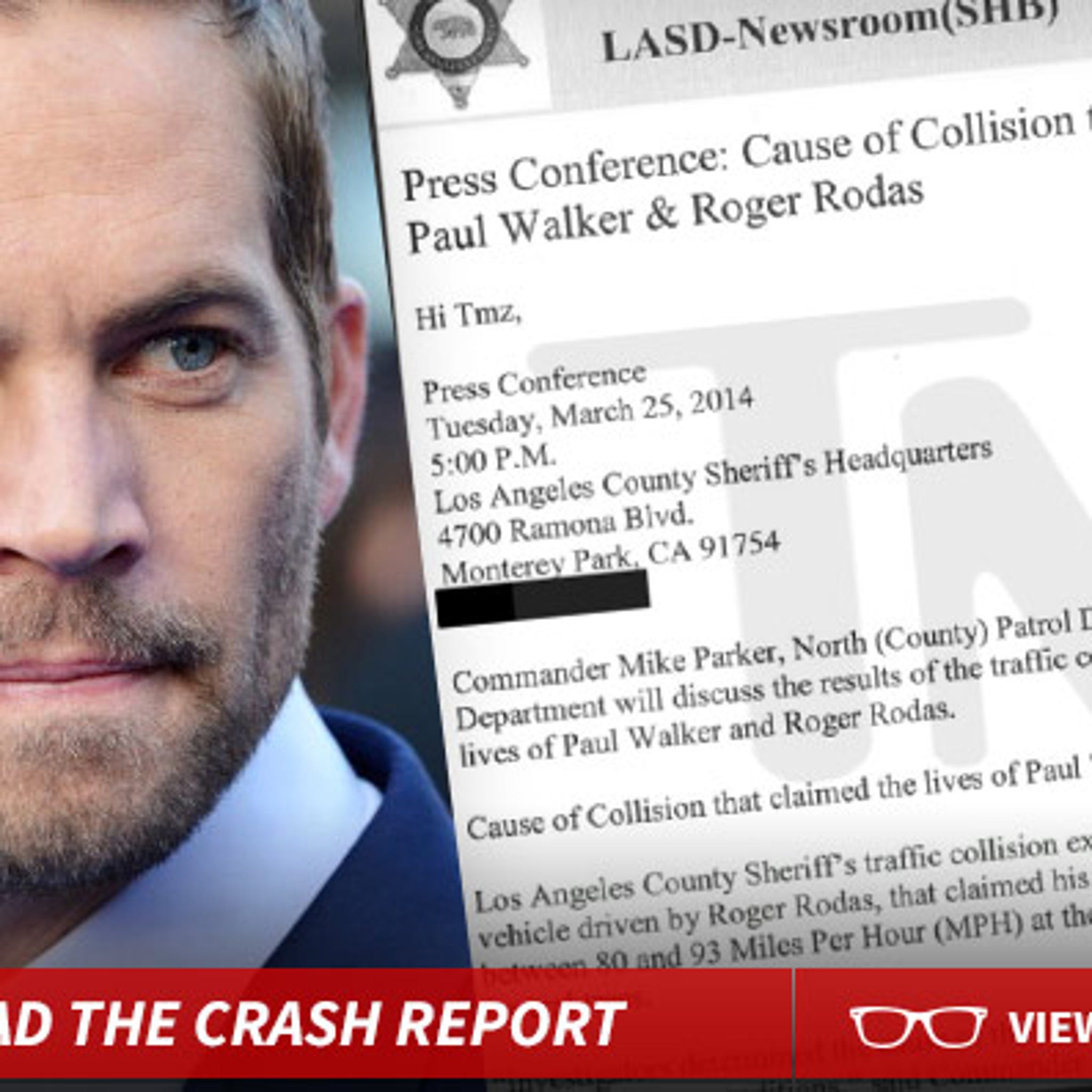 Paul Walker Speed Not Mechanical Failure Caused Fatal Crash