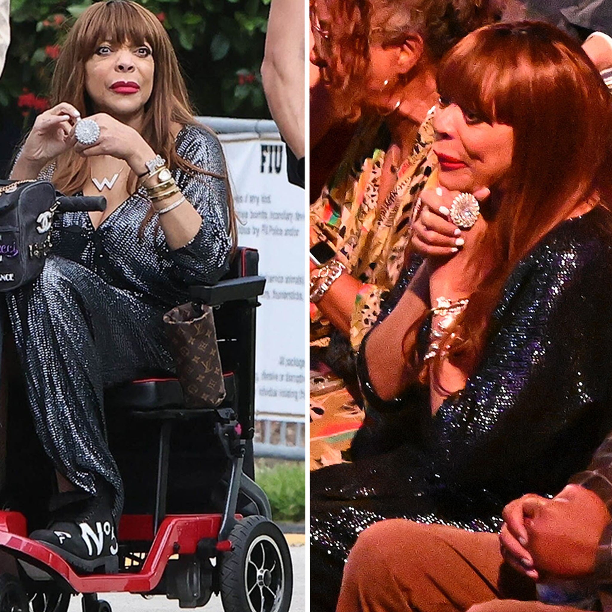 wendy williams silver dress Wendy Williams Dazzles In Silver Dress At Son's College Graduation