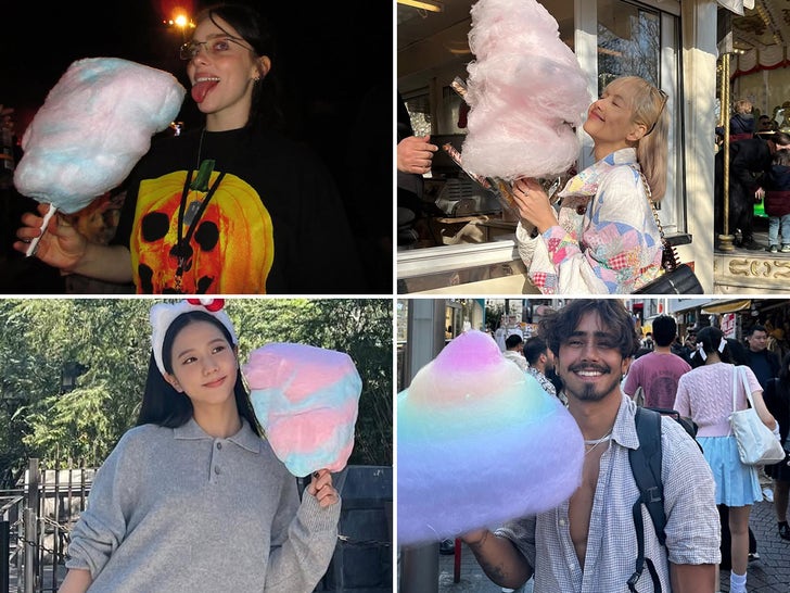 Celebrities Eating Cotton Candy