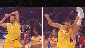 Rob Gronkowski Dances His Face Off With Lakers Girls and Venus Williams